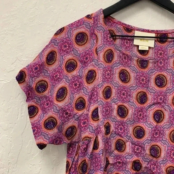 ANTHROPOLOGIE Maeve Milla Printed Blouse Size XS - Picture 3 of 8